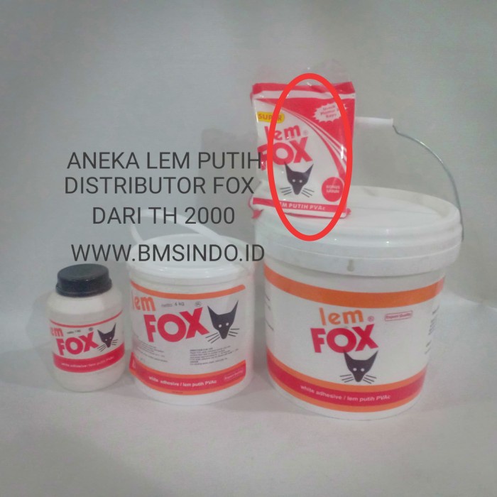 

✨NEW✨ - LEM PUTIH FOX / FOX PUTIH PVAC KANTONG MERAH 700 gram