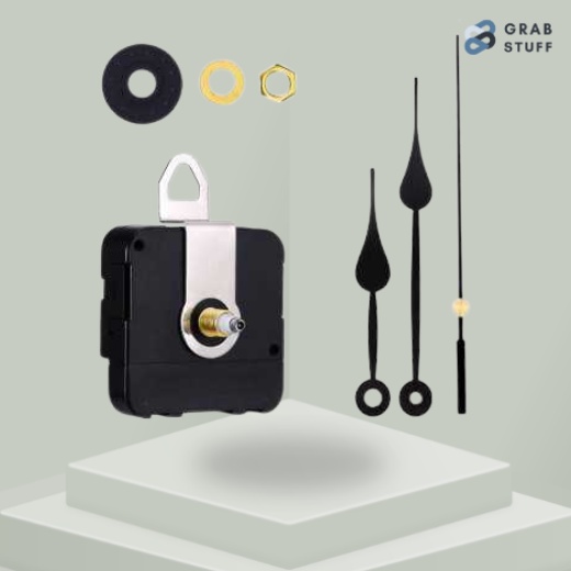 Mesin Jam Dinding Berdetak Jarum Ukir Original Dengan Jarum Jam Cantik / Mesin Jam Dinding DIY Repla