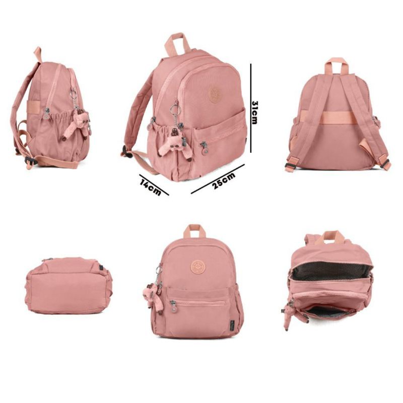 Tas ransel wanita small backpack sekolah import waterproof K2195