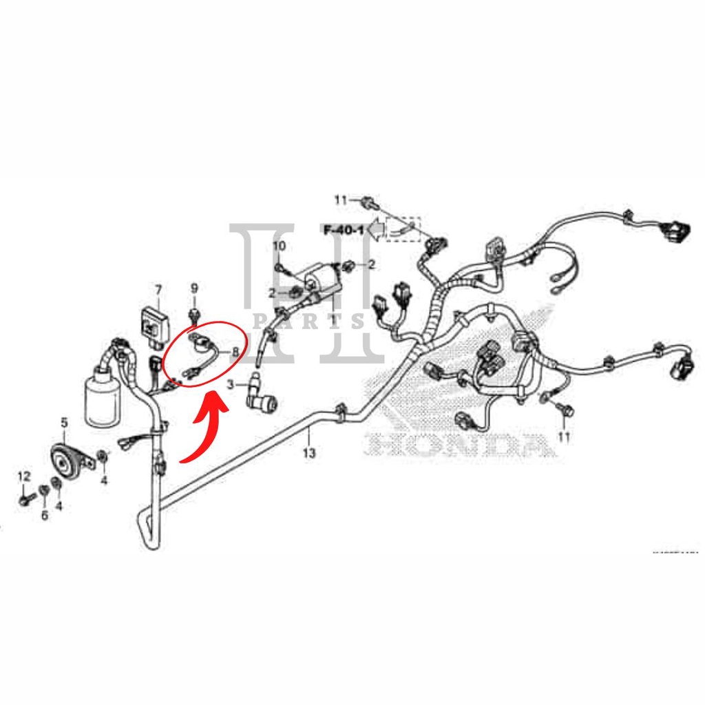 SPEAKER ALARM BUZZER ASSY NG LIGHT ADV PCX VARIO 125 150 SCOOPY ESP SH150I 38720-K66-V11 ASLI ORIGINAL AHM HGP HONDA