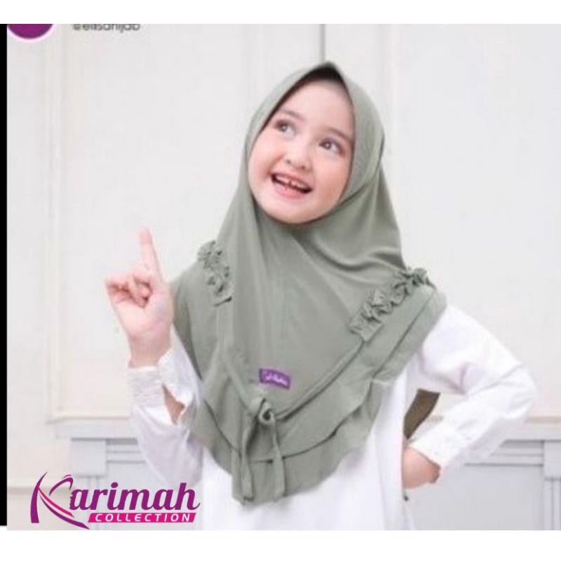 Jilbab Anak  zoya Jumbo 7-12th Mila Karimah Anak terbaru