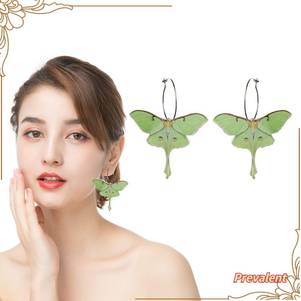 Preva Hijau Kupu-Kupu Ngengat Mode Baru Lucu Statement Perhiasan Vintage Wanita Perempuan
