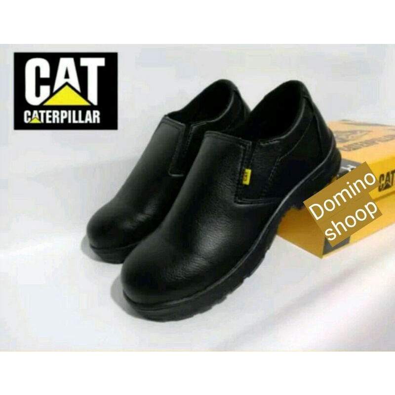 SEPATU KERJA SAFETY UJUNG BESI PRIA - SAFETY SLIP ON TANPA TALI - SEPATU SAFETY SEMI BOOTS PRIA KULIT TALI SEPATU SAFETY
