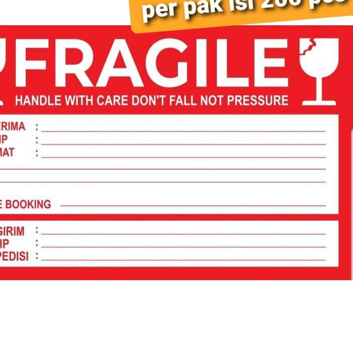 

FRESHH Stiker Pengiriman Olshop | Stiker Label per Pak 200 | Stiker Fragile Murah | Chromo 11x7 CM'