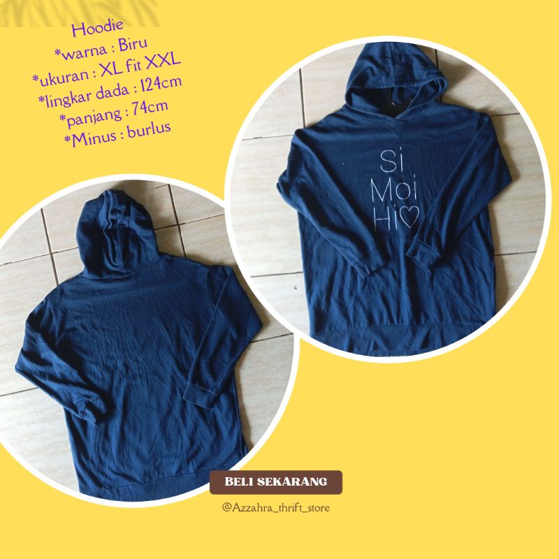 HOODIE ZIPER DAN NON ZIPER SECOND BRAND