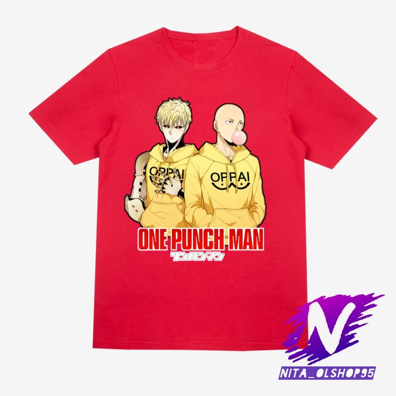 baju anak kaos anak saitama dan genos one punch man