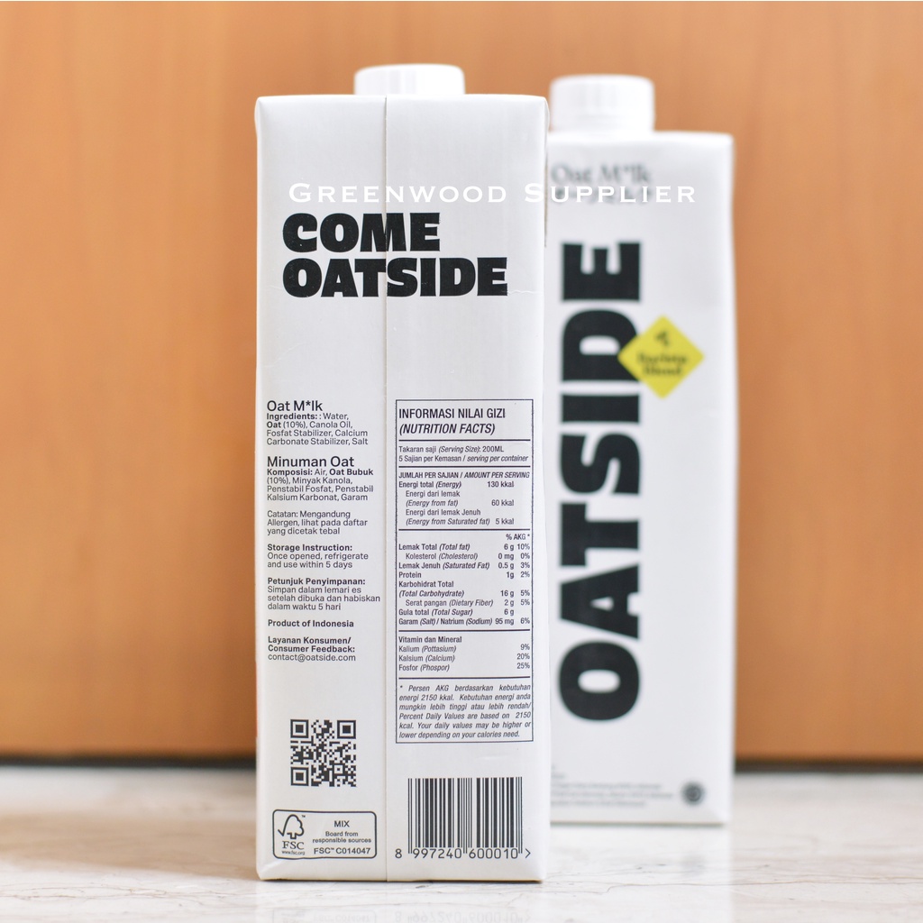 

XMASTER OATSIDE BARISTA BLEND OAT MILK 1 LITER - 1 PCS