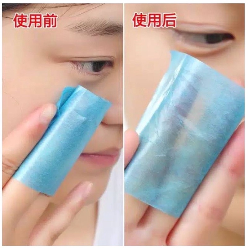 Kertas Linen Tissue Penyerap Minyak Wajah 50Pcs Oil Control Film Menyerap Minyak Muka Wajah Berlebihan Kertas Penyerap Minyak