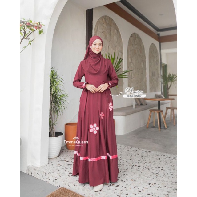 Gamis Muslim Basic - Clayra Dress - EmmaQueen