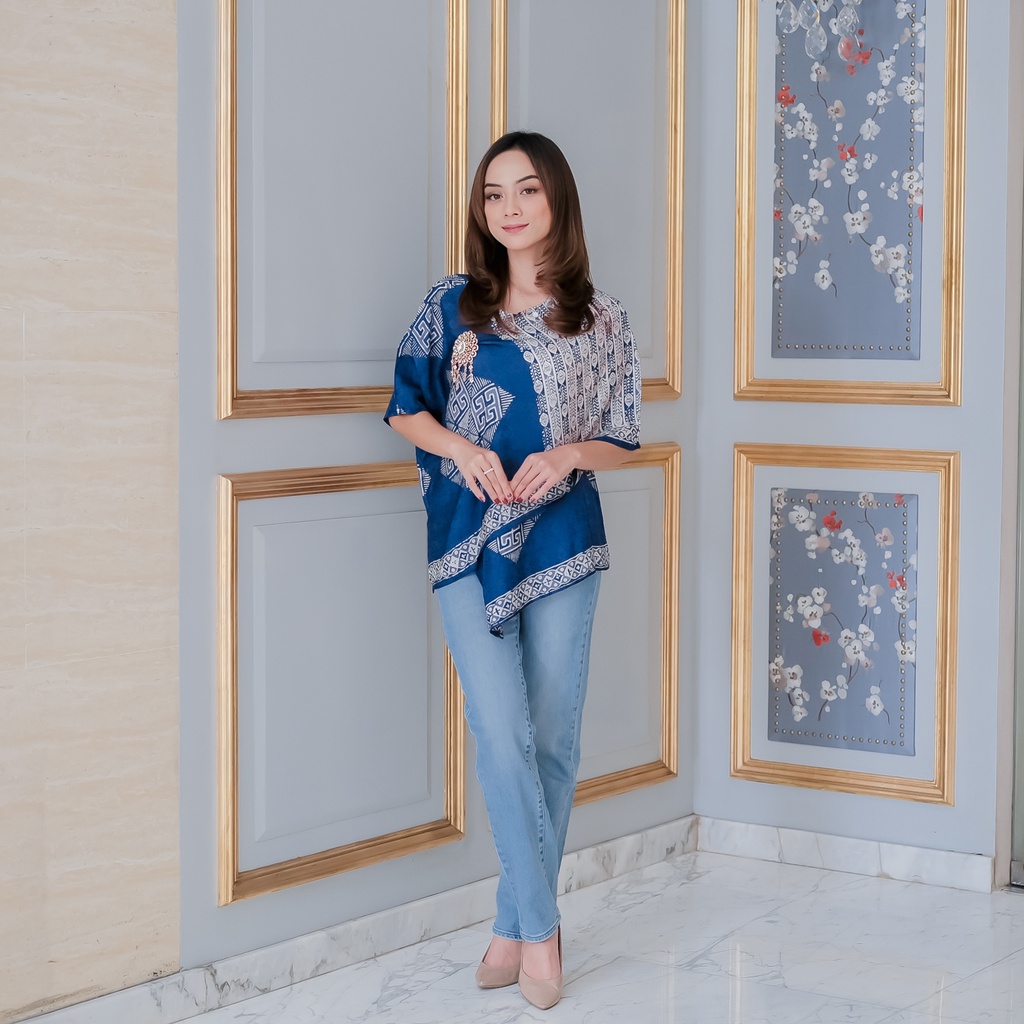 HAIRA Blouse Batik Kerja Wanita Viscose