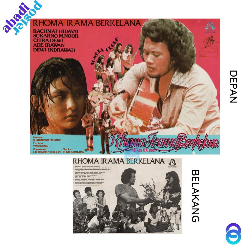 Jual Poster Film Lawas Rhoma Irama Berkelana Poster Film Rhoma Irama Shopee Indonesia 