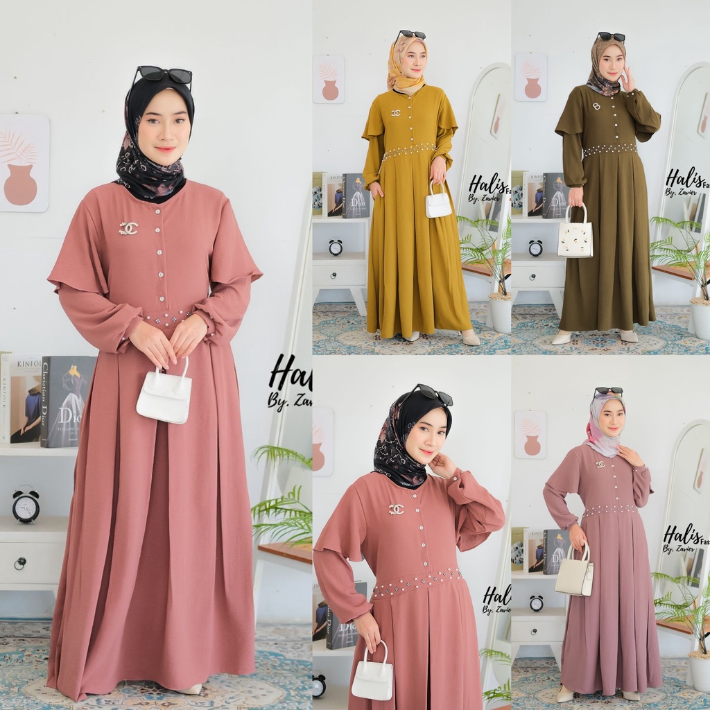 MIDI &amp; MAXI DRESS CRINGKLE ORI HALIS CERIA WIDYA ZARA JULIA OMBRE VINTAGE LOOK ootd fashion