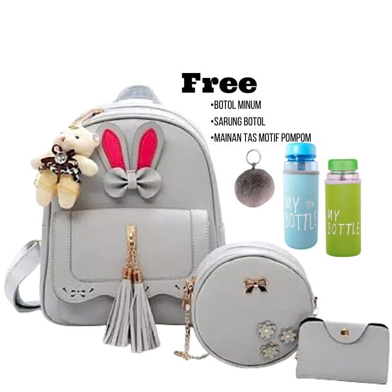 RAJA Tas Ransel FUNNYCHAY//Fashion Pita Kuping Rumbai 3in1 / Backpack Murah