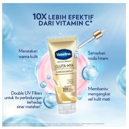 ✿ELYSABETHME✿ Vaseline gluta-hya pencerah kulit body serum brightening pemutih putih cepat instan thailand