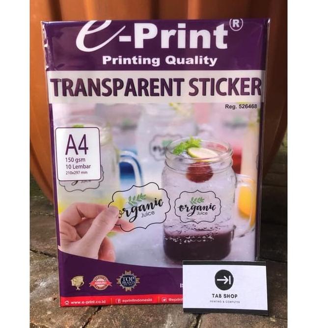 

[PRODUK 7A6LA] EPRINT TRANSPARENT STICKER TBI