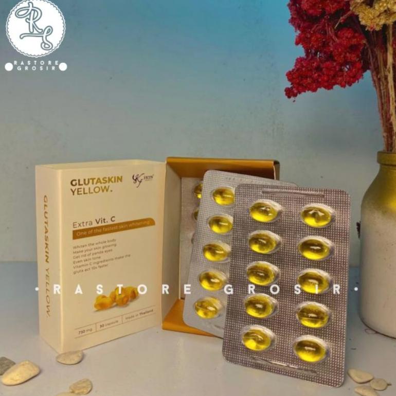 

♡ Distributor resmi glutaskin yellow ber id card || gluta yellow vitamin dan pemutih tubuh fda thailand リ