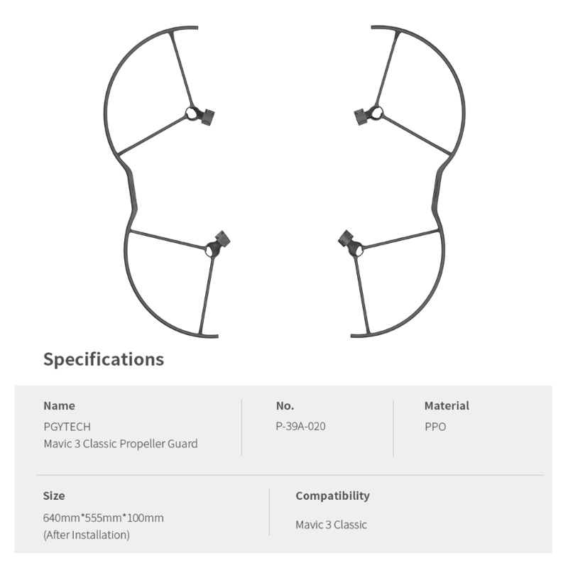 MAVIC Zzz Untuk Mavic3 Klasik Baling-Baling Blade Protection Ring Anti-Tabrakan Pelepasan Cepat Anti Goyang Cover