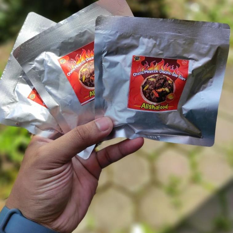 

❦ SAMBAL / OSENG MERCON DAGING IGA SAPI Xtra HoT (Kemasan Sachet Mini 50 Gr) ↲