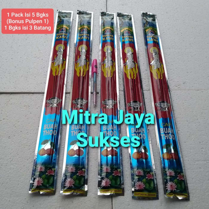 Hio Dupa Gunung Kawi Cap Buah Thoo Isi 3 Batang Harga Per 5 Bungkus