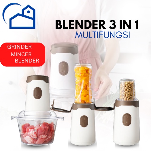 Chopper Blender 3 in 1 Multifungsi Elektrik / Blender Daging , Sayuran , Biji-bijian,Buah 3 in 1 Elektrik /  Mesin Penggiling Daging/Sayur Chopper Meat Grinder 7888