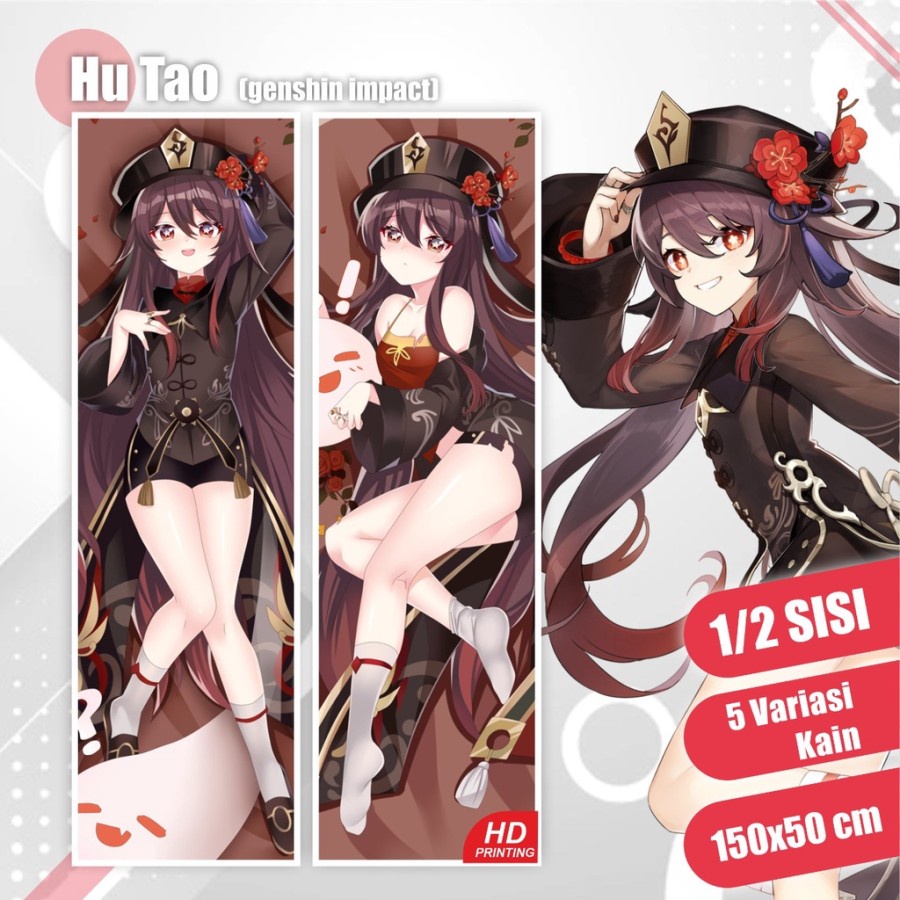 Dakimakura Hu tao Genshin Impact 150x50 cm (Cover Only)