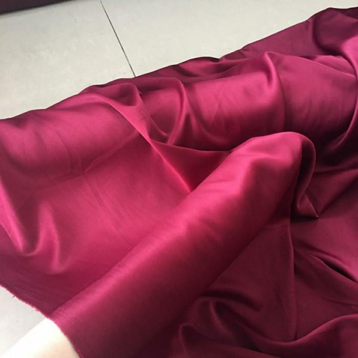 Kain Satin Velvet Merah Marun 099