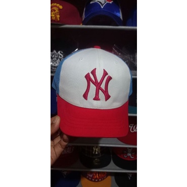 Topi Caps Mlb NY Trucker  Visor Pendek