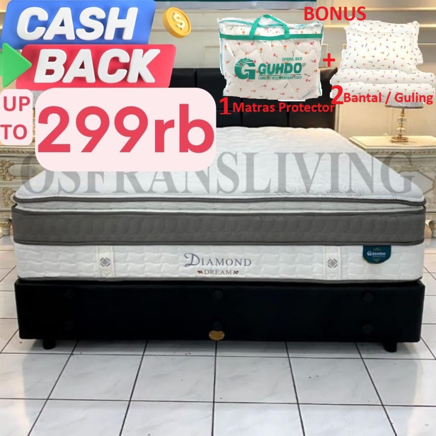 Guhdo Executive Diamond Dream Drawer HS Laci - Fullset Caserta Style - SPRING BED SET