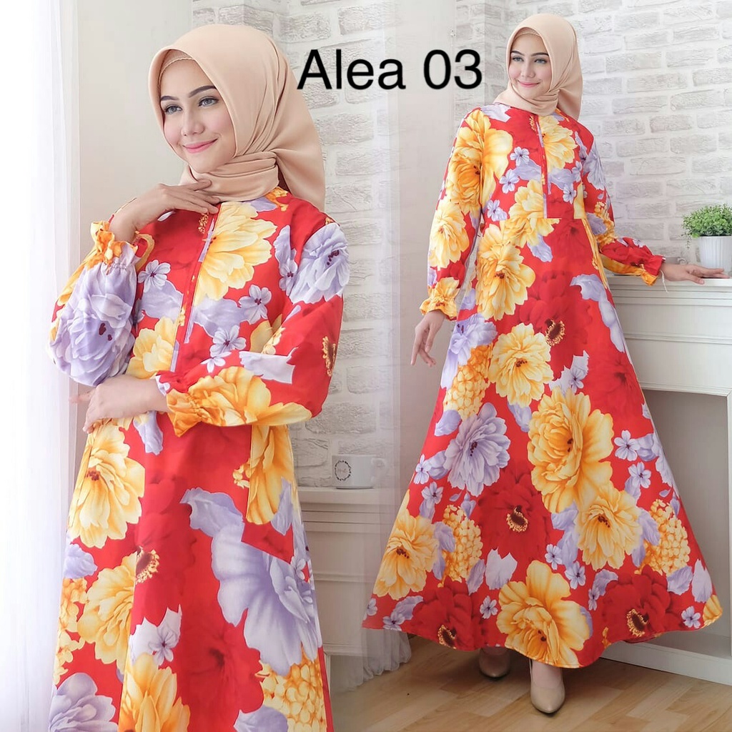 ALEA SYAR'I GAMIS MAXI 18 motif [ REAL PIC ] BUSANA MUSLIM