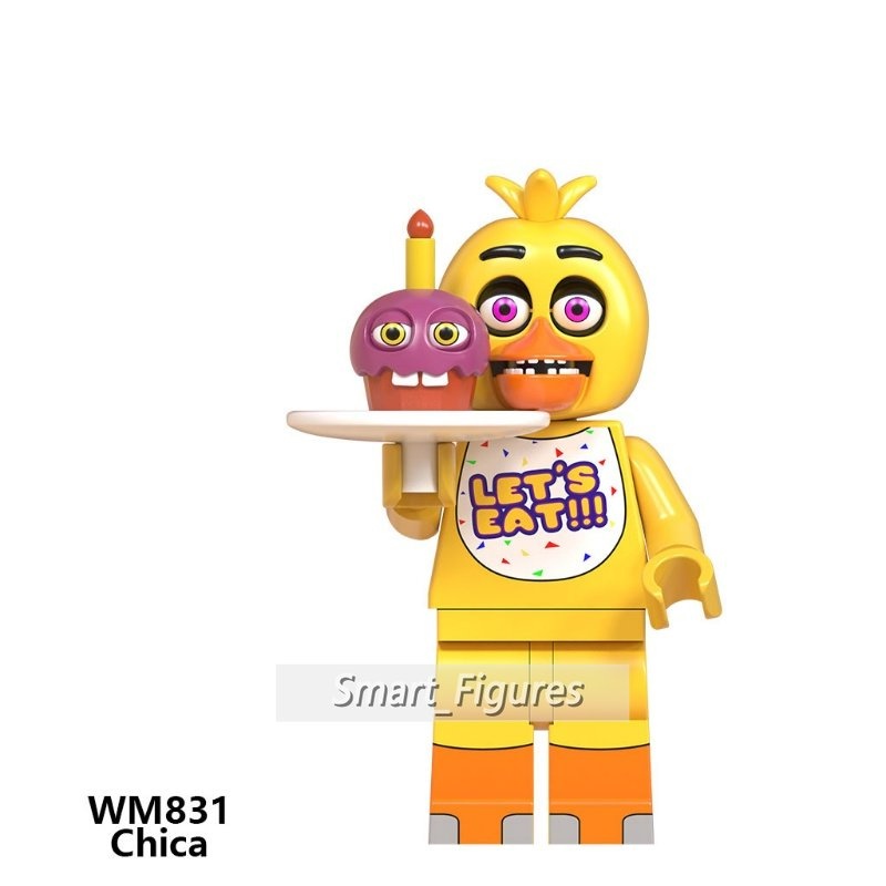 Chica Minifigures Mainan Hadiah Golden Freddy Freddy Foxy Spintraft Bonnie Lima Malam Di Angka Mini Freddy WM6074