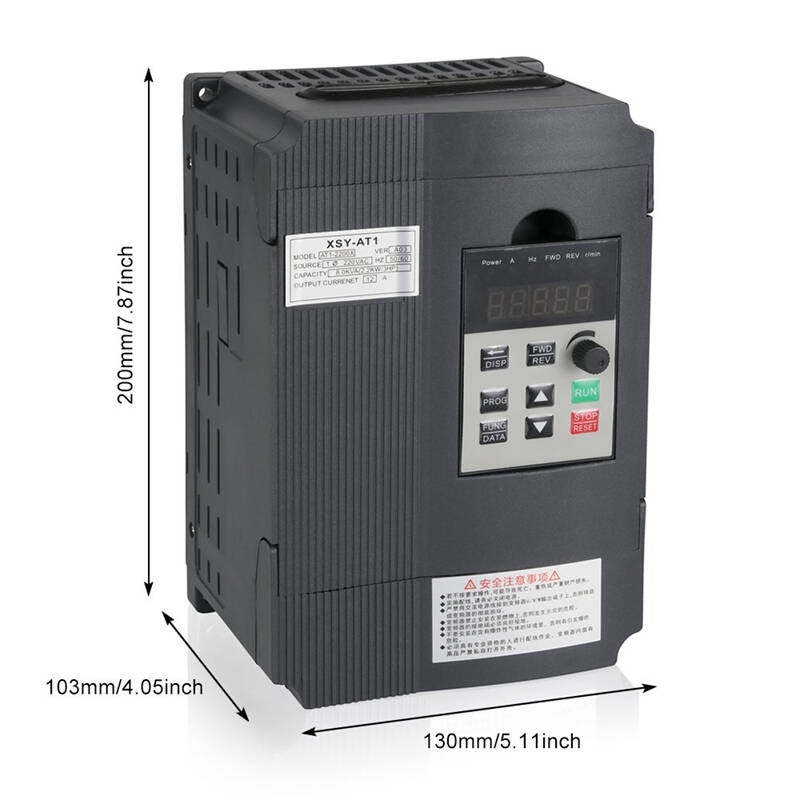 Inverter 3 Phase VFD Frequency Motor Drive Speed Controller 1.5KW 2HP