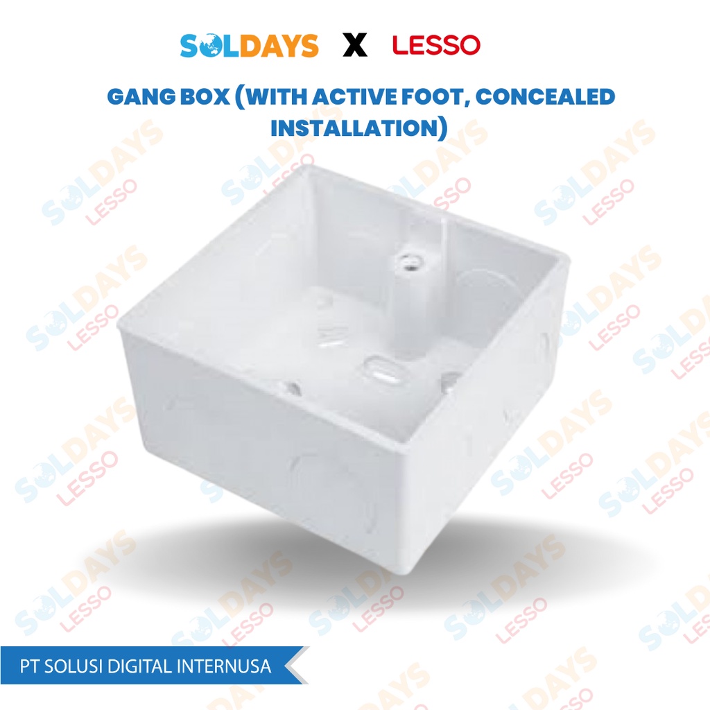 LESSO Gang Box (With Active Foot Concealed Installation)77x77/20 25 - 38