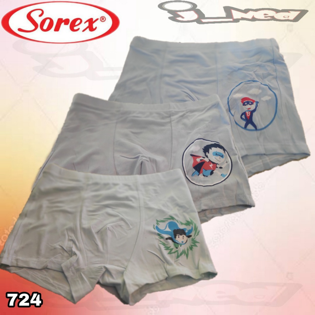 J724 CD BOXER ANAK SOREX S - XL SOREX KIDS | CELANA DALAM BOXER ANAK