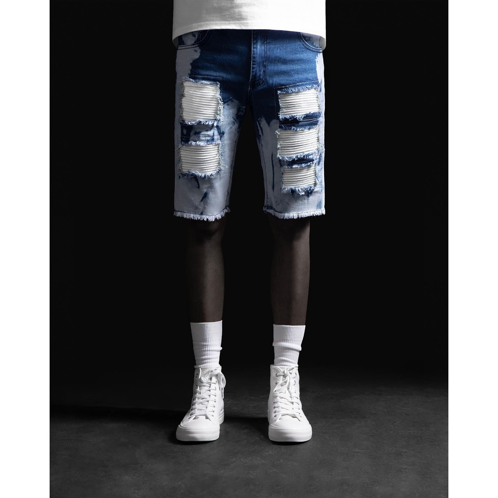 RUCAS White Caviar Leather Shorts