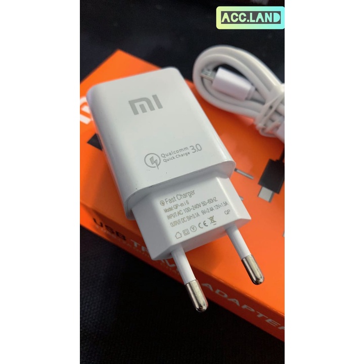 CHARGER XIAOMI FAST CHARGING MICRO / REDMI 3 NOTE 3 NOTE 4 NOTE 5 Mi1Mi2a Mi3 Mi4 QUALCOM 3.0