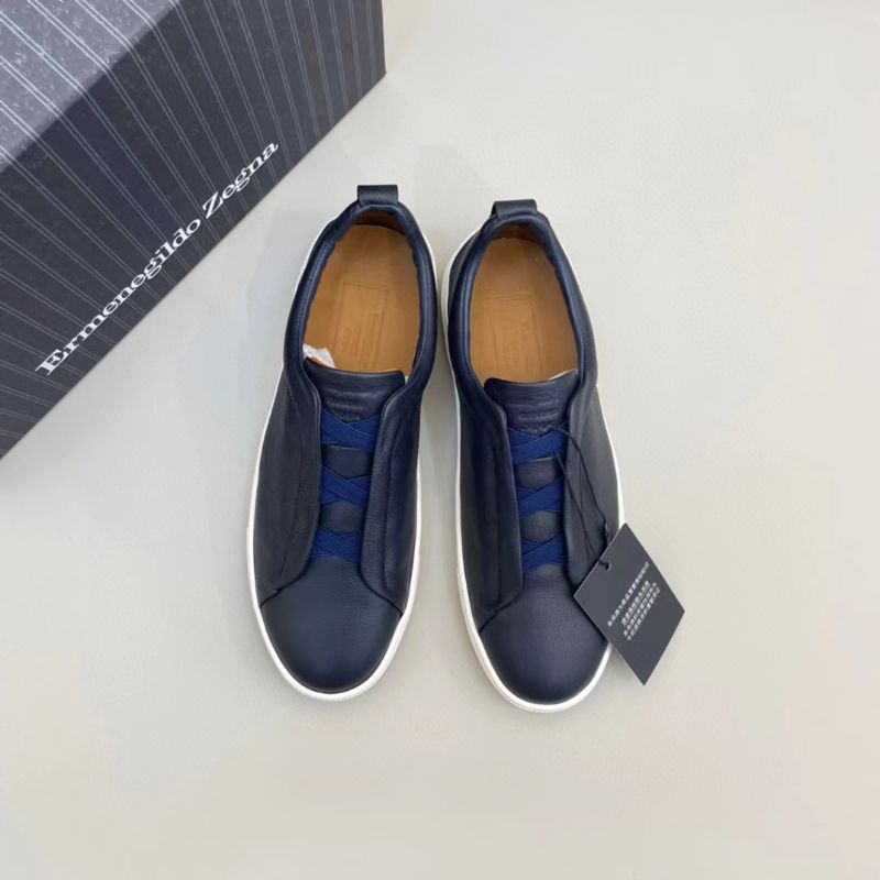 sepatu EZ1 pria sneaker cowok Biru navy kulit asli mirror men shoes top p1shoes kets