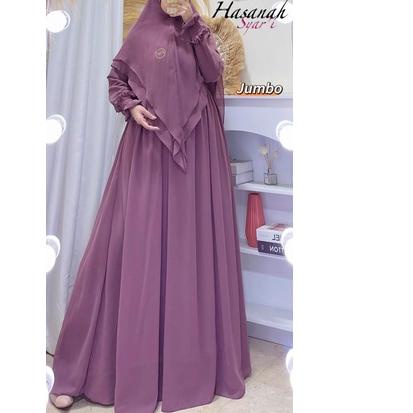 BAYAR DITEMPAT✔️GAMIS SYARI/HASANAH SYARI JUMBO_GAMIS CERUTY BABY DOLL PREMIUM KUALITAS ORIGINAL|RA1