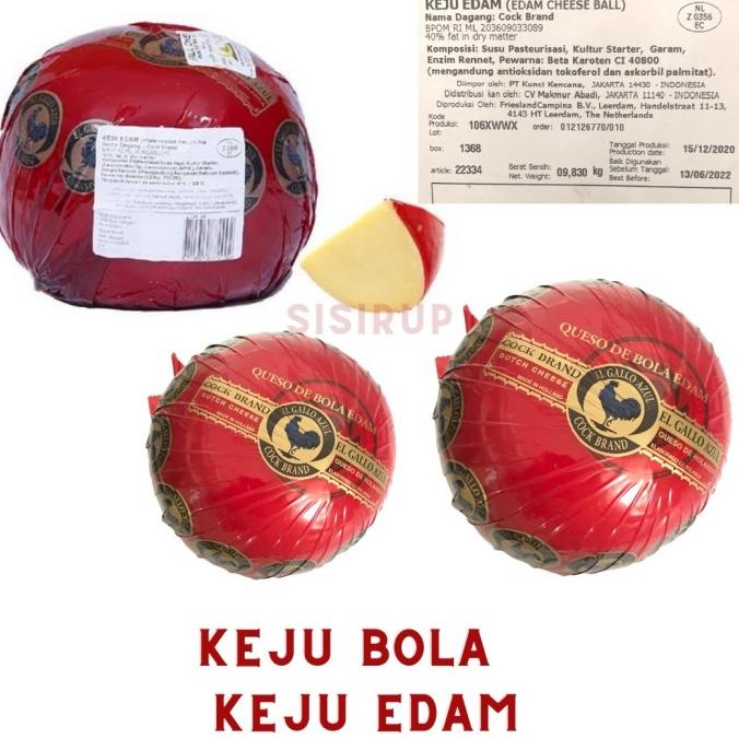 

200 gr Keju Edam 200 gr / Keju Bola Ayam Emas / Edam Cock Brand TERLARIS TERPERCAYA ORIGINAL