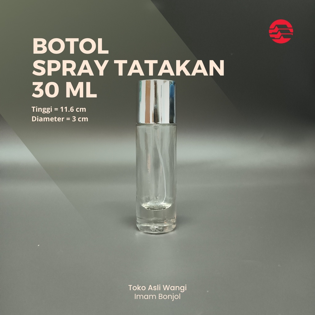 Botol Parfum Spray Tatakan - Botol Parfum Casa 30ML Drat Silver - Botol Parfum Kosong Casa - Botol Casa Drat 30ML