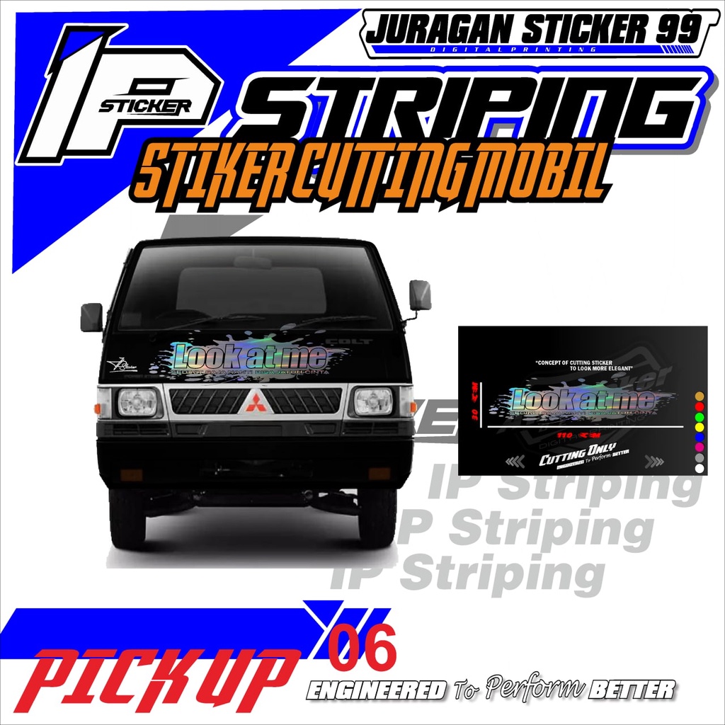 (COD) STICKER CUTTING PICKUP STICKER CUTTING PICKUP VARIASI TERBARU DESIGN IP1.KODE-06