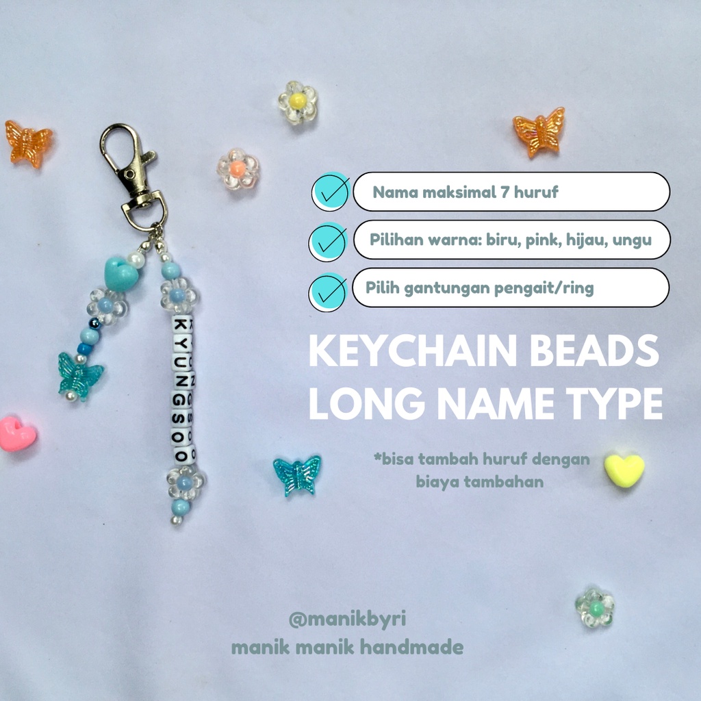 [CUSTOM] KEYCHAIN BEADS KEYRING BEADS KPOP GANTUNGAN KUNCI KPOP