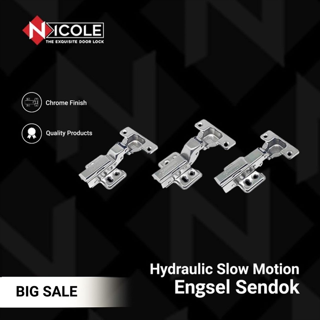 Engsel Sendok Slow Motion Soft Close Hidrolik / Engsel Lemari