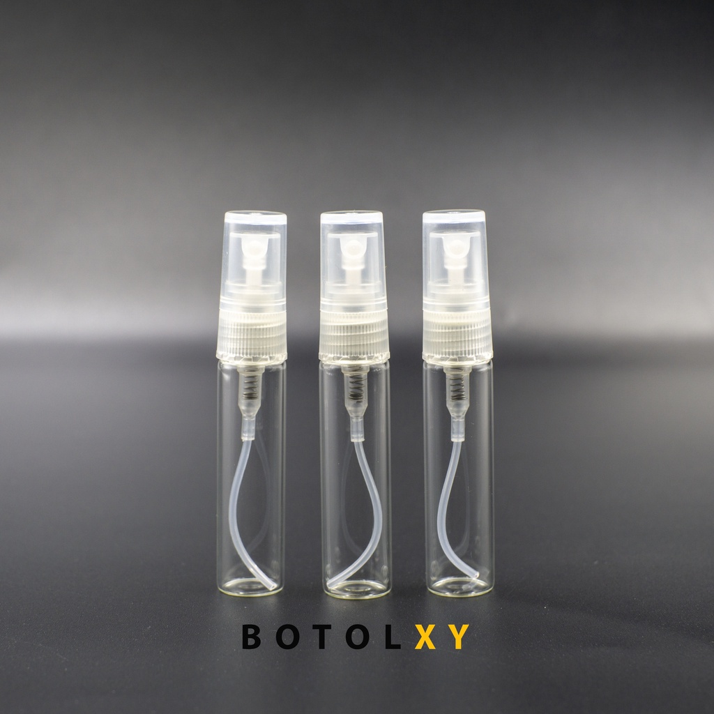 Botol Spray Kaca 5ml Refill Parfum Vial Travel Decant TUTUP BENING