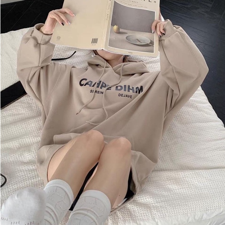 OVERSIZE XXL CAHPE Sweater Hoodie Crewneck Outfit sweatshirt Hodie Ootd Wanita Kekinian Oversize Baju Atasan Sweeter Hoddie Korean Style Switer Cewek Remaja Sweter Baju Atasan Bahan Fleece Tebal