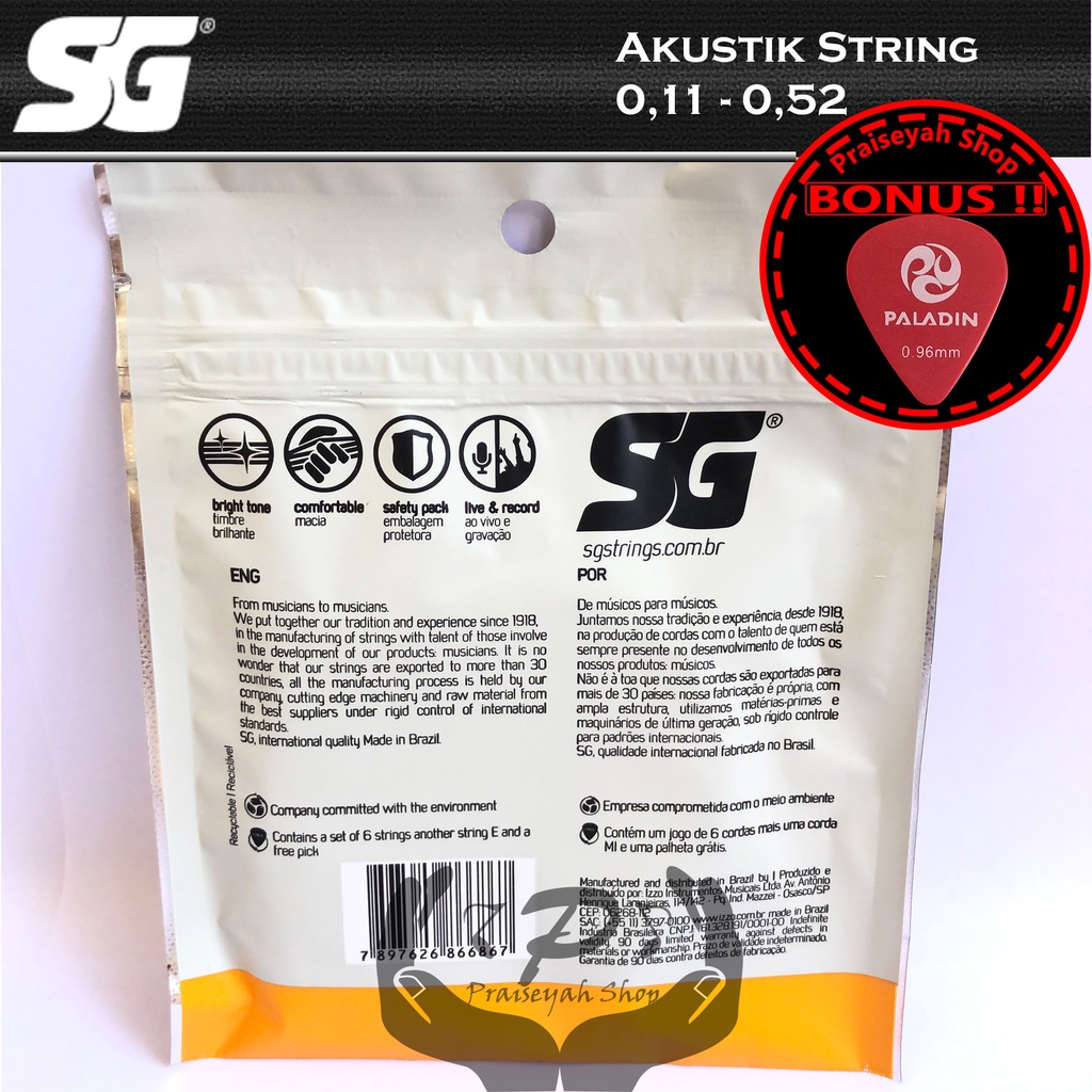 Senar Gitar Akustik String 0,11 SG Original