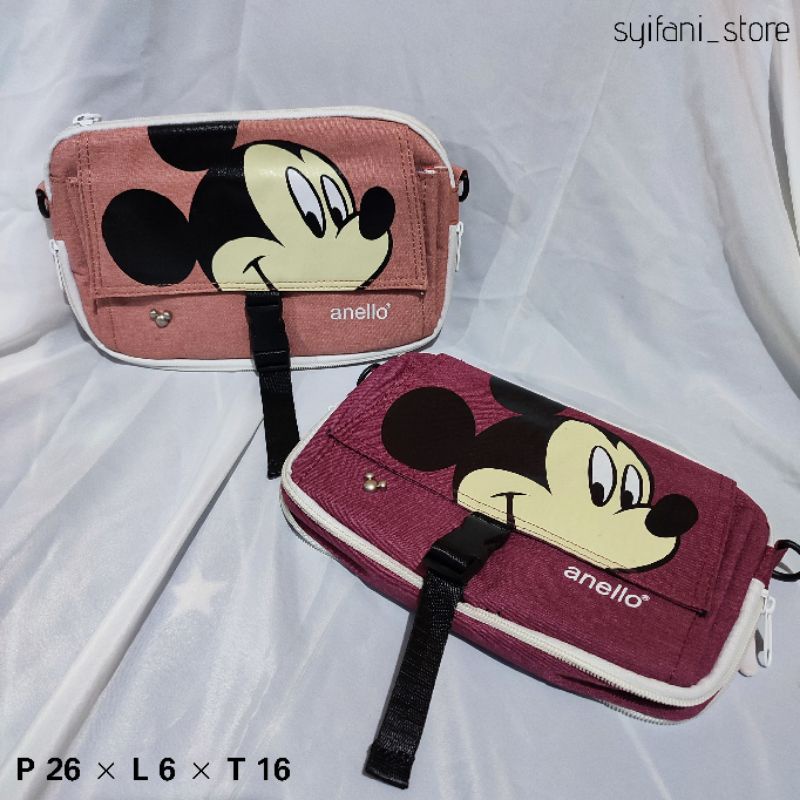 Sling bag Mickey Anello / Tas selempang Anello Mickey