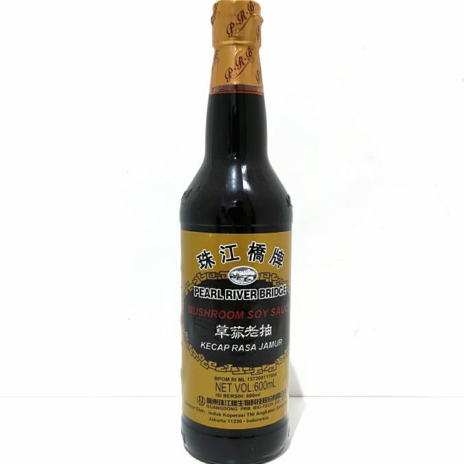 

Pearl River Bridge Mushroom Soy Sauce 600 ml Kecap Rasa Jamur (Dark)