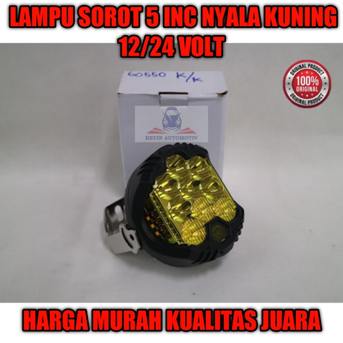 Fog lamp lampu LED sorot 5 inchi nyala kuning
