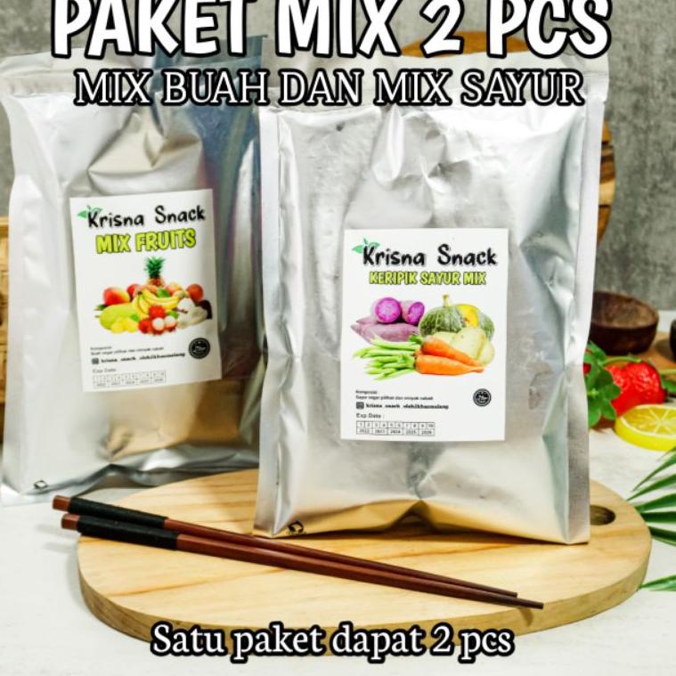 

(F-3-R♥) PAKET MIX KERIPIK 2 PCS (MIX BUAH DAN MIX SAYUR FOIL) | KERIPIK NANGKA, KERIPIK APEL, KERIPIK NANAS MADU, KERIPIK SALAK, KERIPIK PISANG, KERIPIK WORTEL, KERIPIK BUNCIS, KERIPIK LABU MADU, HONEY POTATOES, PURPLE POTATOES, KENTANG, EDAMAME kekinian