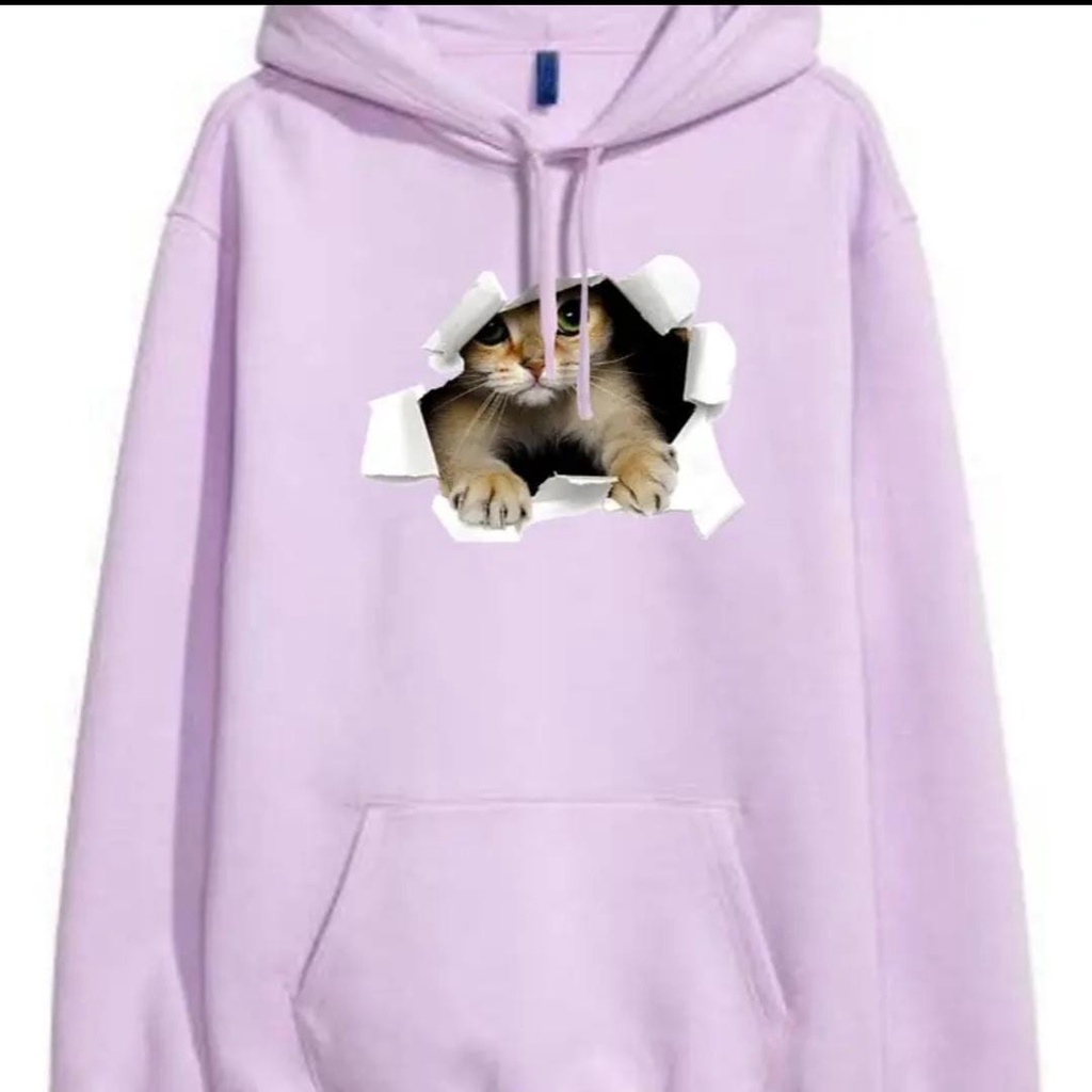 Hoodie Oversize Cat Dorothy Pria/Wanita One Size Fit to XL / HOODIE UNISEX TEBAL